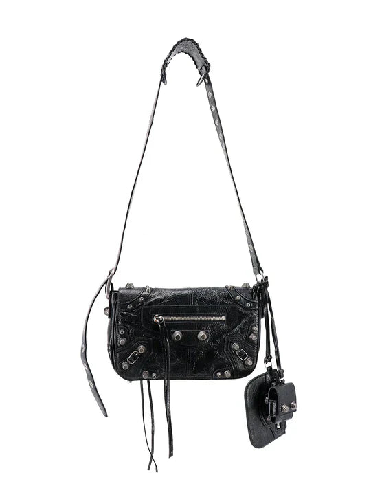 BALENCIAGA Borsa a tracolla in pelle con dettagli in metallo