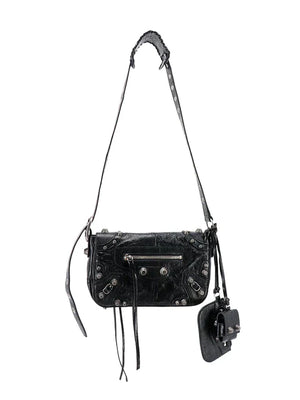 BALENCIAGA Borsa a tracolla in pelle con dettagli in metallo