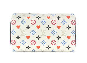 Louis Vuitton
White Multicolor Monogram Canvas Game On Speedy Bandoulière 30 Gold Hardware