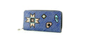 Portafogli Louis Vuitton Zippy in pelle Epi blu con motivo