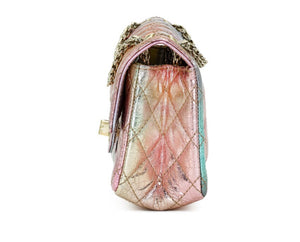 Chanel
Rainbow Metallic Quilted Aged Calfskin Reissue 2.55 224 Single Flap Gold Hardware, 2020