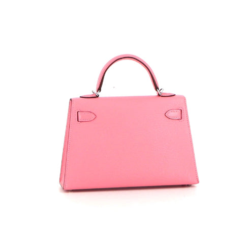 Borsa Hermès Kelly 20 cm in pelle Mysore Rose Confetti