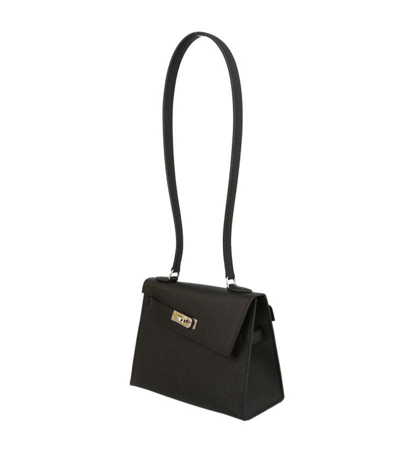Borsa Hermès Kelly 20 cm in pelle Epsom nera