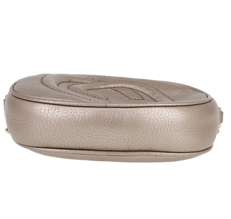 Borsa a tracolla Gucci Blondie in pelle dorata