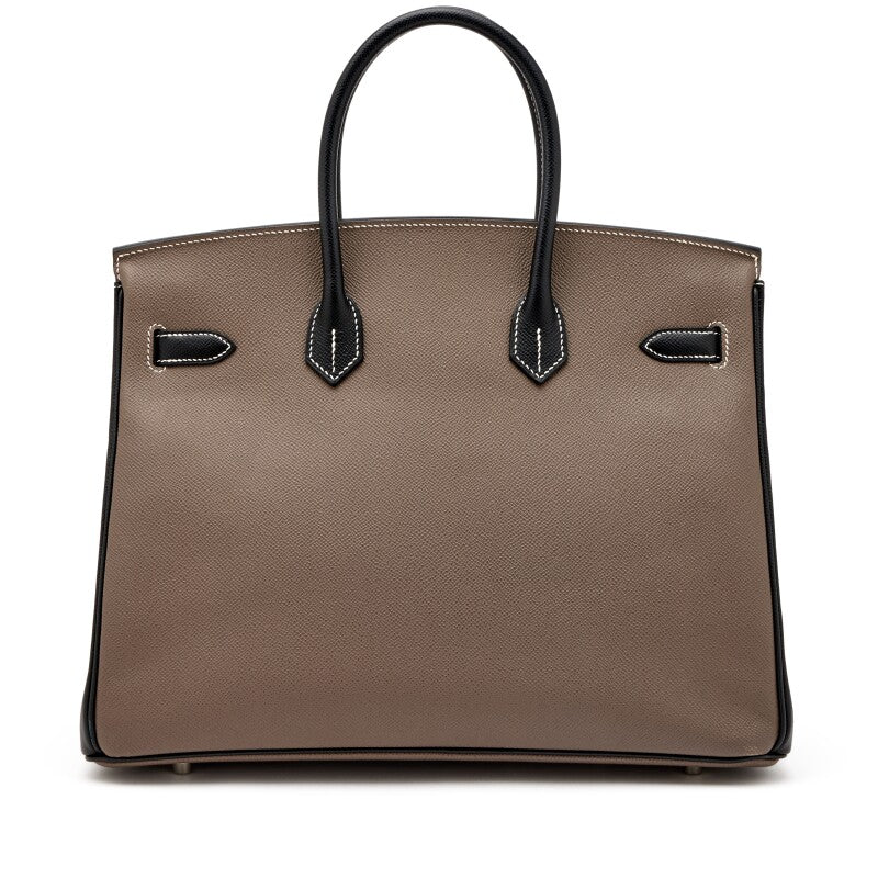 Hermès
Bi-Color Etain and Black Epsom HSS Birkin 35 Brushed Palladium Hardware 2018