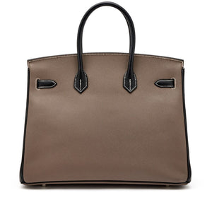 Hermès
Bi-Color Etain and Black Epsom HSS Birkin 35 Brushed Palladium Hardware 2018
