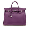 Hermès
Violet Clemence Birkin 40 Palladium Hardware, 2012