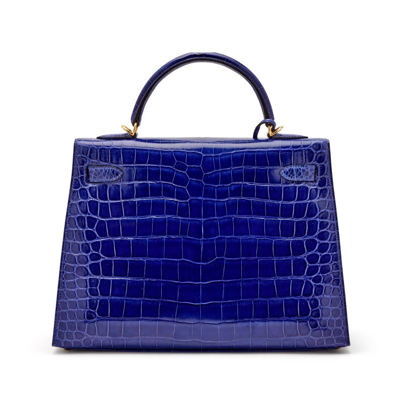 Hermès
Bleu Électrique Shiny Porosus Crocodile Sellier Kelly 32