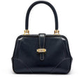 Blue Lambskin Doctors Bag Gold Hardware, 1970s