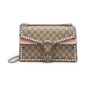 Gucci
Pink Dionysus Shoulder Bag in GG Supreme Coated Canvas with Gunmetal Hardware, 2015