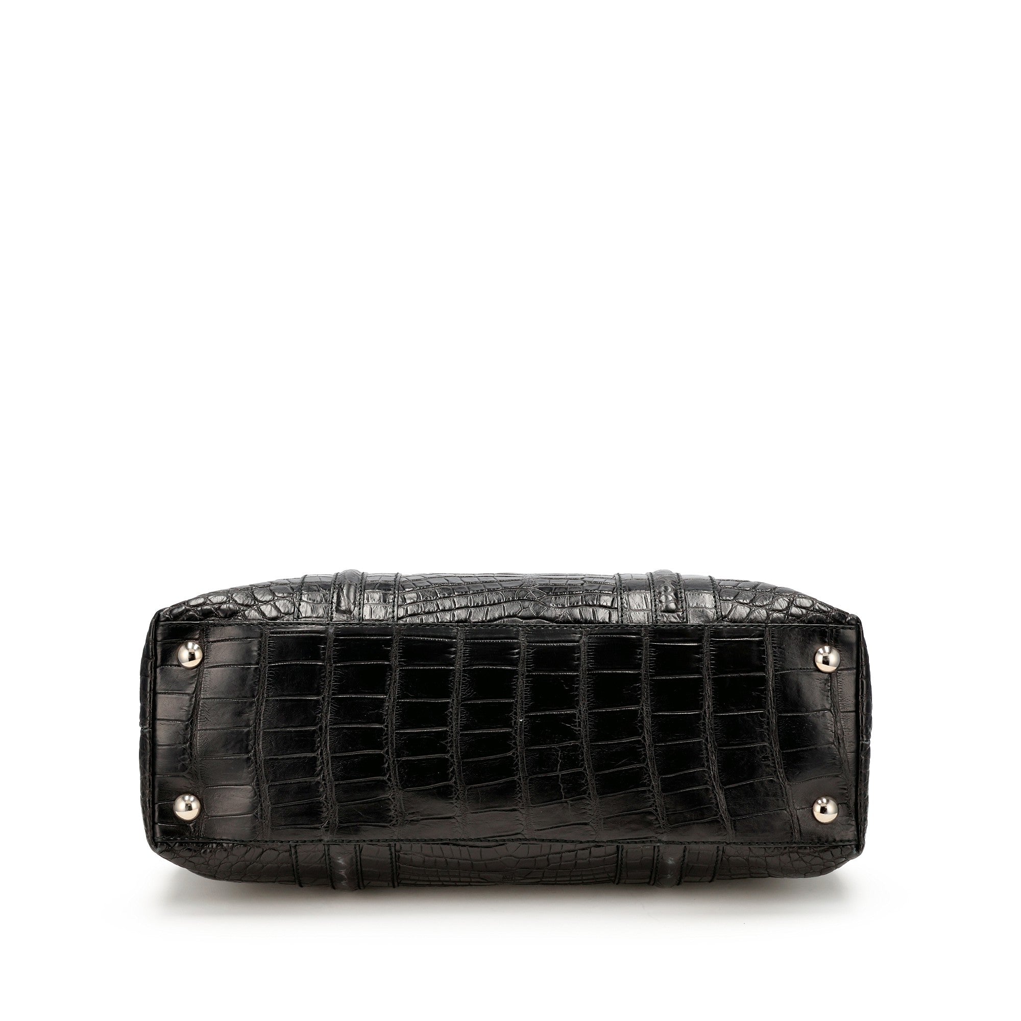 Gucci
Black Crocodile Tote Bag Silver Hardware
