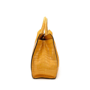 Gucci
Mustard Crocodile Large Jackie Soft Tote Silver Hardware