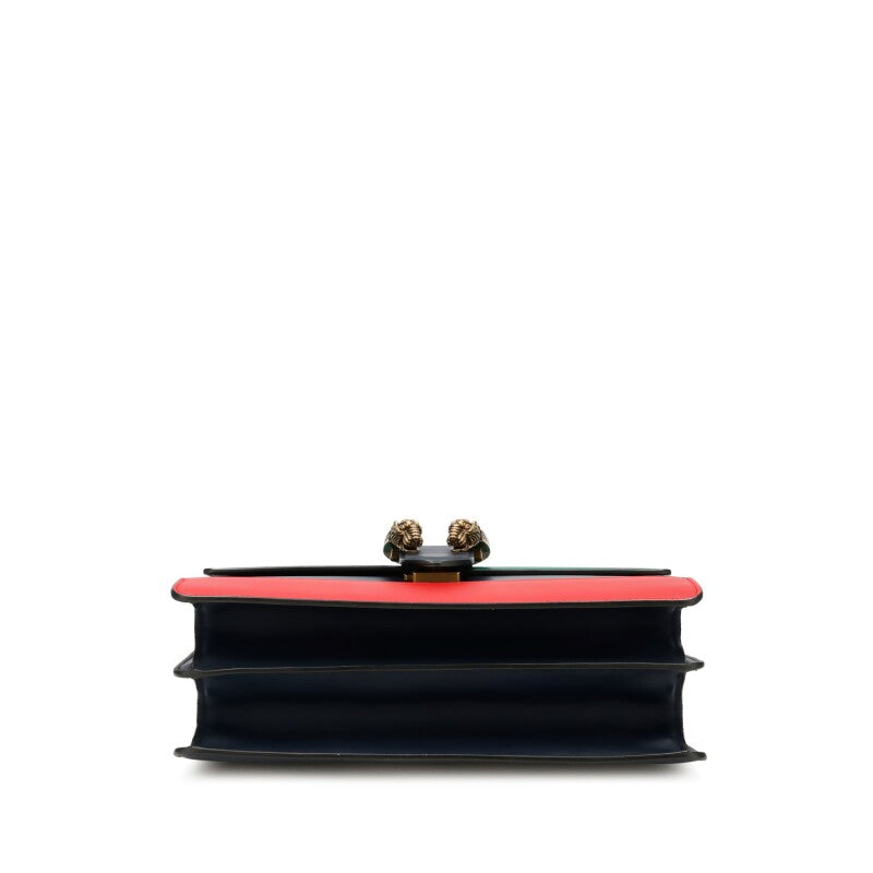 Gucci
Navy, Green, and Red Calfskin Medium Dionysus Bamboo Top Handle Bag Aged Gold Hardware
