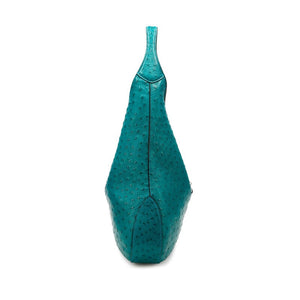 Gucci
Teal Ostrich Large Jackie Hobo Bag Silver Hardware