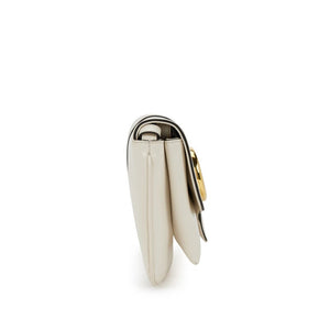 Gucci
White Calfskin Small Arli Flap Bag Gold Hardware