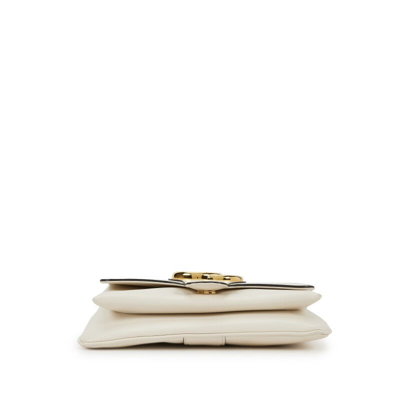 Gucci
White Calfskin Small Arli Flap Bag Gold Hardware