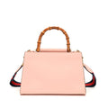 Gucci
Pink and White Calfskin Small Nymphaea Top Handle Bag Gold Hardware