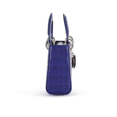 Dior
Blue Matte Crocodile Lady Dior Silver Coated Hardware, 2016