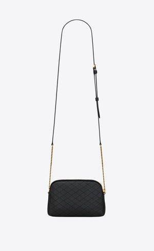 POCHETTE CON ZIP GABY IN PELLE DI AGNELLO TRAPUNTATA