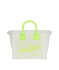 Borsa Colette in spugna bianca con logo Saint Barth