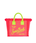 Borsa Colette in spugna fucsia con logo Saint Barth