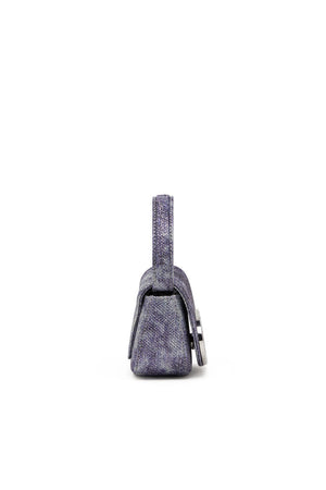 Iconica mini bag in tessuto brillante