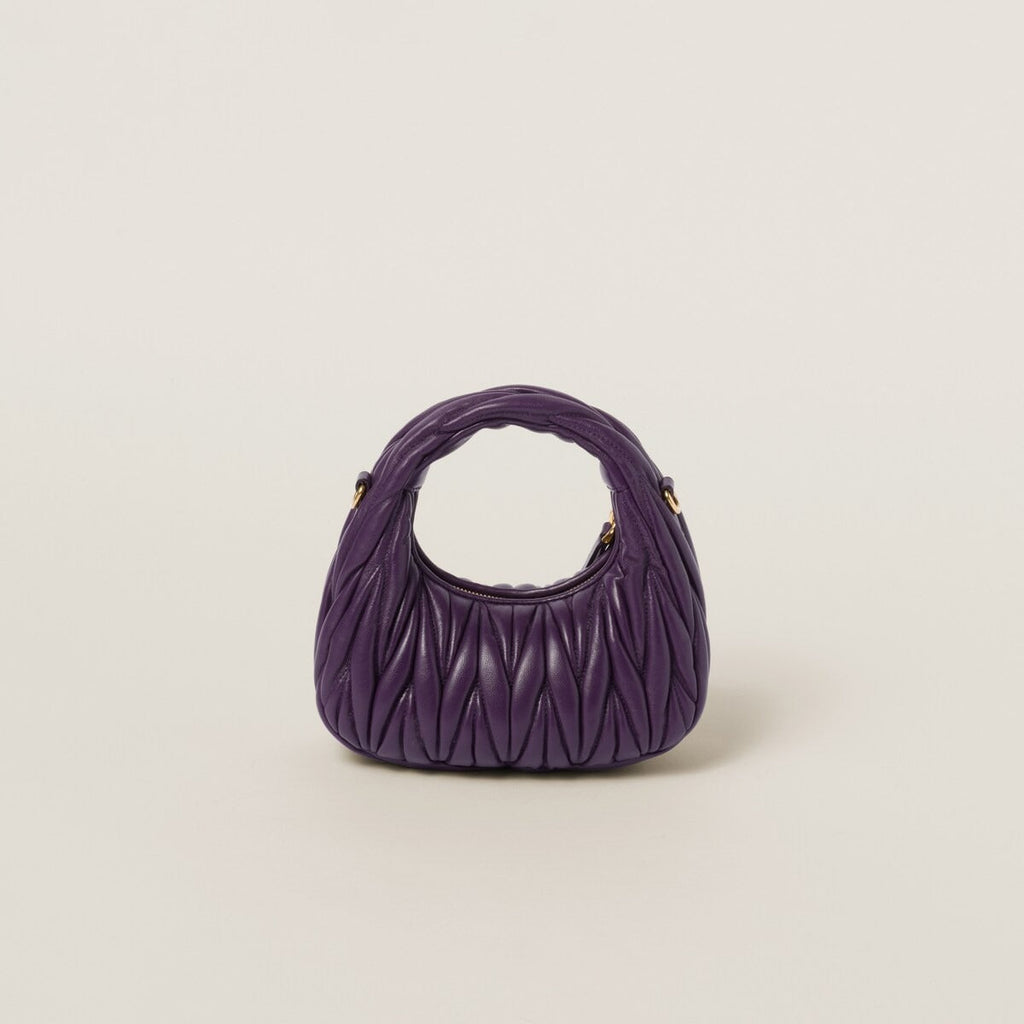 Mini borsa hobo Wander in nappa matelassé