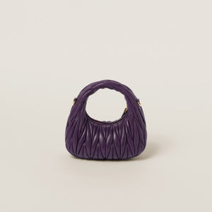 Mini borsa hobo Wander in nappa matelassé