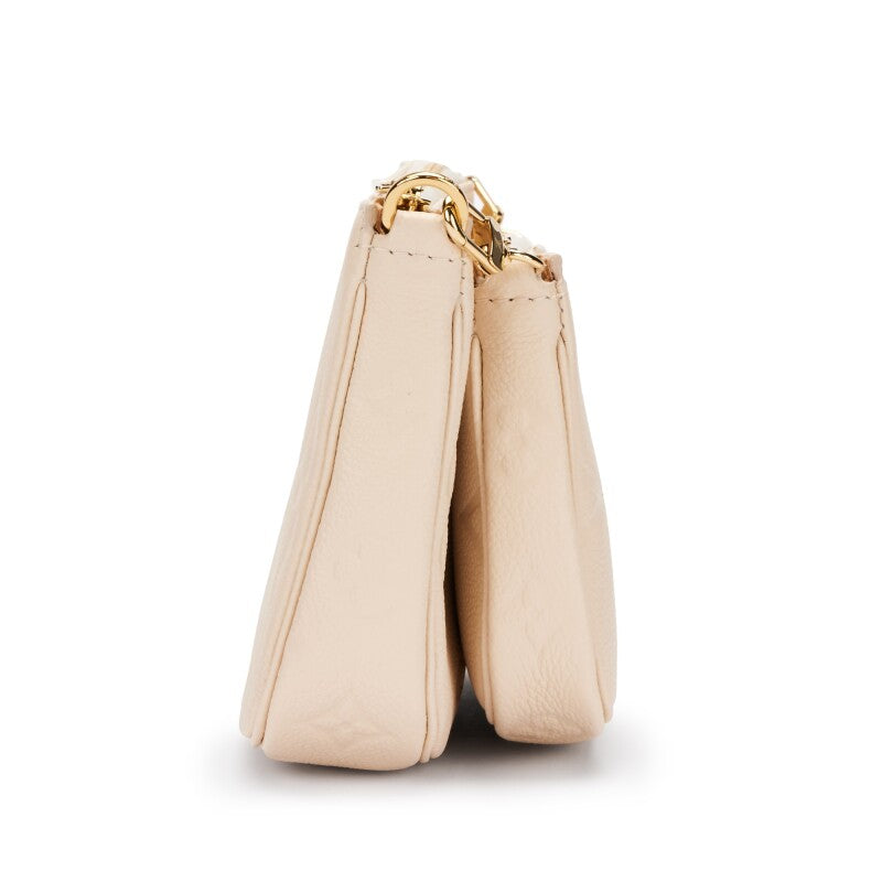 Louis Vuitton Cream Giant Monogram Empreinte Multi Pochette Accessoires Gold Hardware, 2021