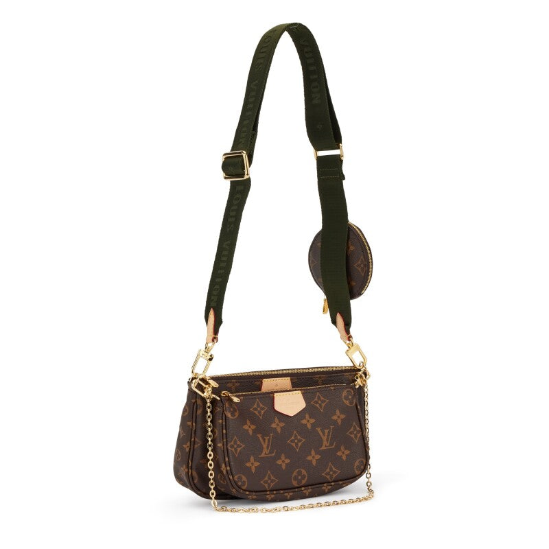 Bag Louis vuitton Khaki and Brown Monogram Canvas Multi Pochette Accessories Gold Hardware, 2021