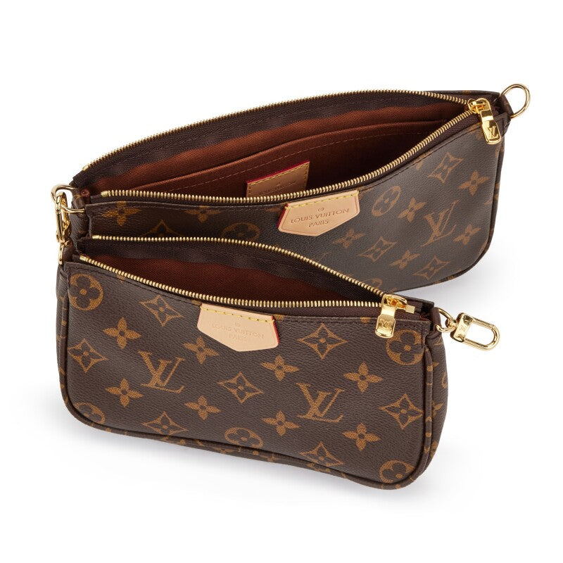 Bag Louis vuitton Khaki and Brown Monogram Canvas Multi Pochette Accessories Gold Hardware, 2021
