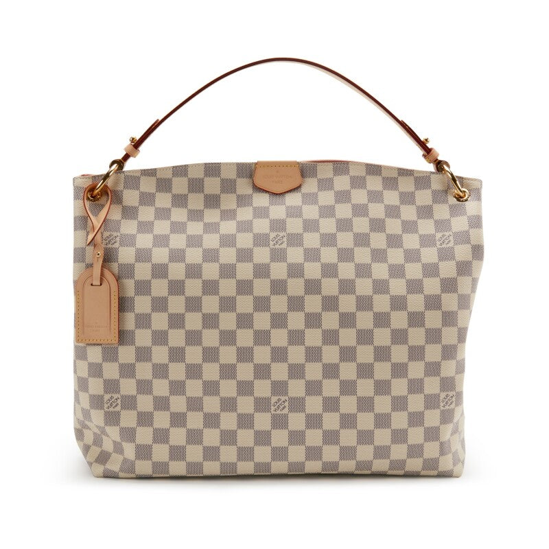 Bag Louis vuitton  White and Blue Damier Azur Coated Canvas Gracefull MM Gold Hardware, 2021