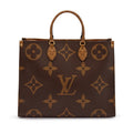Bag Louis vuitton Brown Giant Reverse Monogram Coated Canvas OnTheGo GM Gold Hardware, 2020