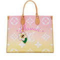 Bag Louis vuitton Light Pink and Yellow Giant Monogram Canvas and Raffia By the Pool Hawaii OnTheGo GM Gold Hardware, 2021