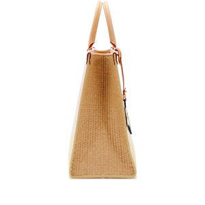 Bag Louis vuitton Light Pink and Yellow Giant Monogram Canvas and Raffia By the Pool Hawaii OnTheGo GM Gold Hardware, 2021