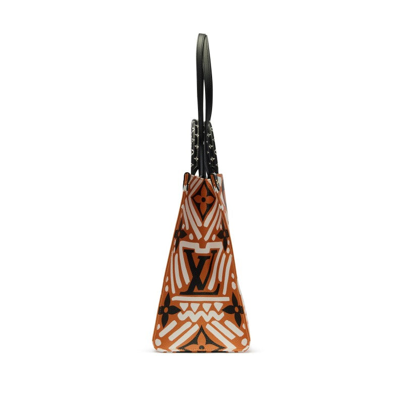 Louis Vuitton Caramel, Black, and White Giant Monogram Crafty Coated Canvas OnTheGo GM Gold Hardware, 2020