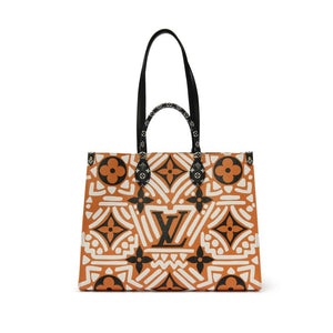 Louis Vuitton Caramel, Black, and White Giant Monogram Crafty Coated Canvas OnTheGo GM Gold Hardware, 2020