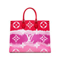 Louis Vuitton Red Tie-Dye Giant Monogram Escale Coated Canvas OnTheGo GM Silver Hardware, 2020